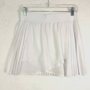 Alo Yoga Aces Tennis Skirt Tile White Pleated Pickleball Wrap Style Size Medium